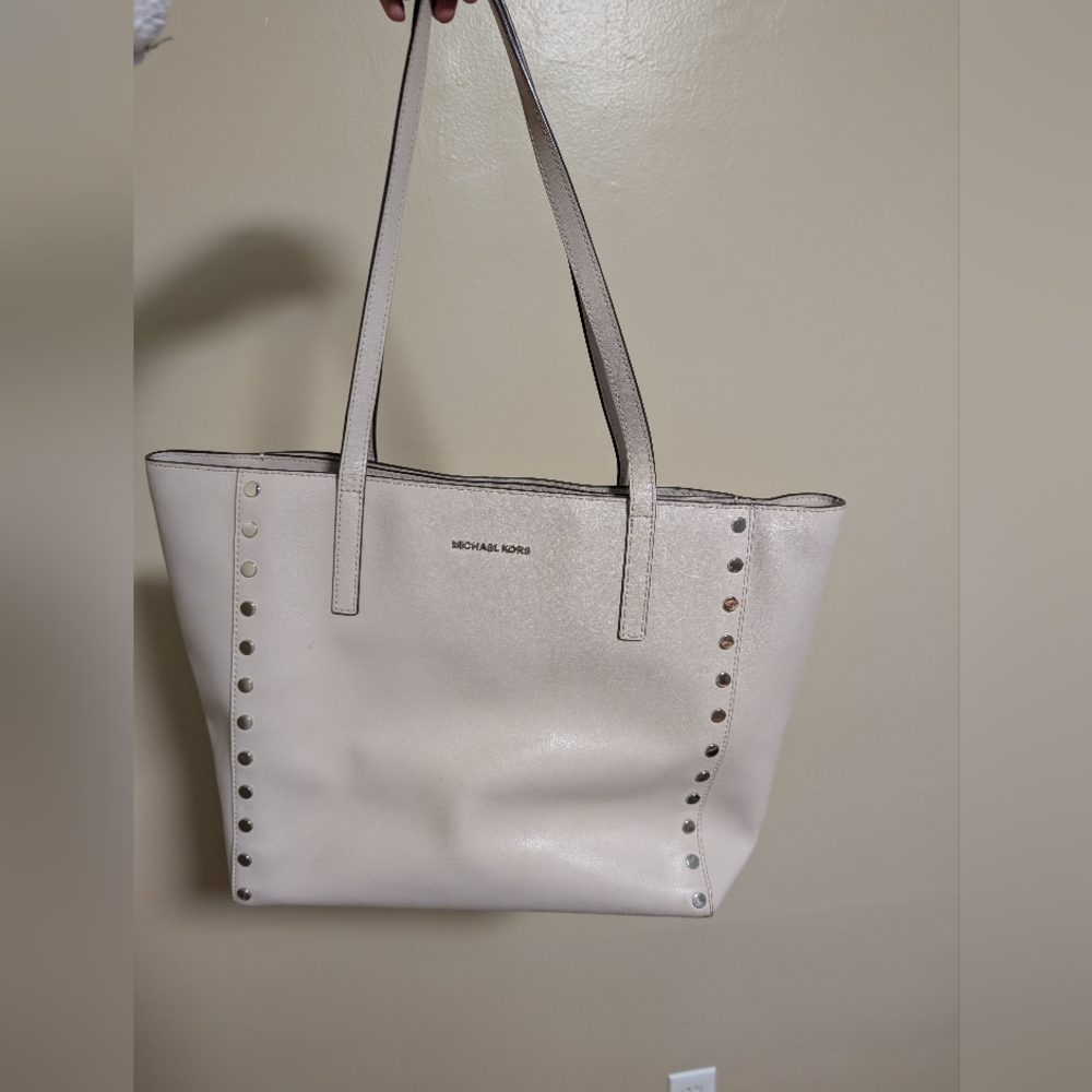 Michael Kors Studded Light GrayTote